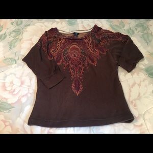 Chaps 3/4 sleeve Lightweight Sweater